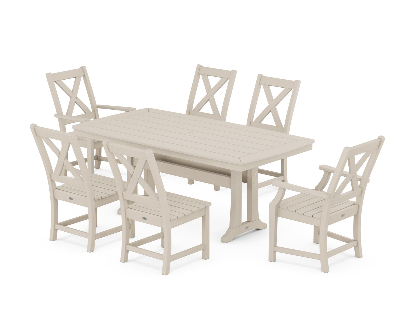 Braxton 7-Piece Dining Set with Trestle Legs