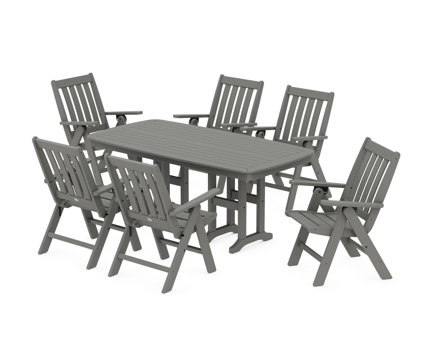 Vineyard Folding Chair 7-Piece Dining Set
