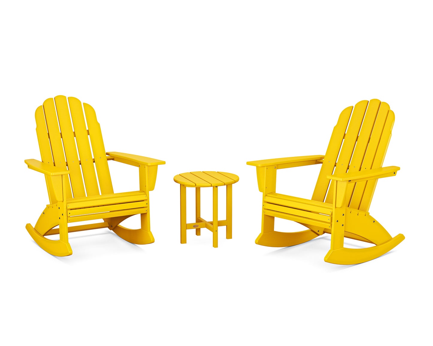 Vineyard Curveback 3-Piece Adirondack Rocking Chair Set