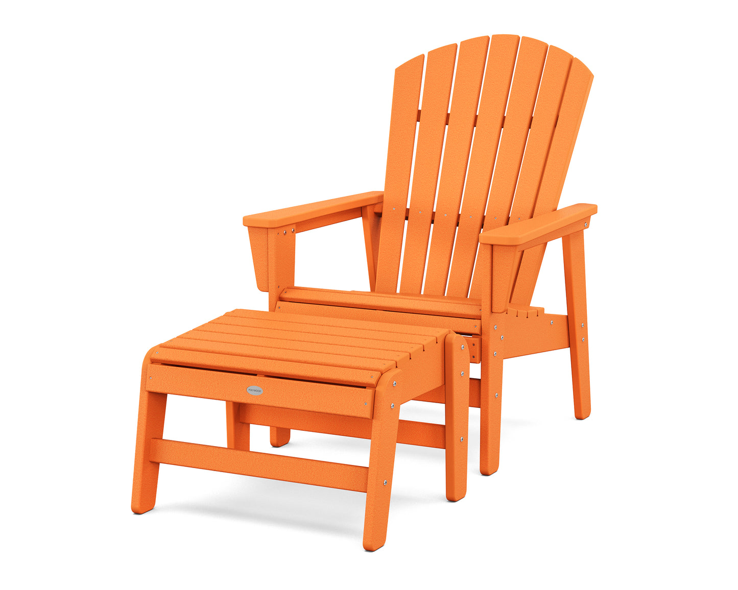 Nautical Grand Upright Adirondack Chair with Ottoman