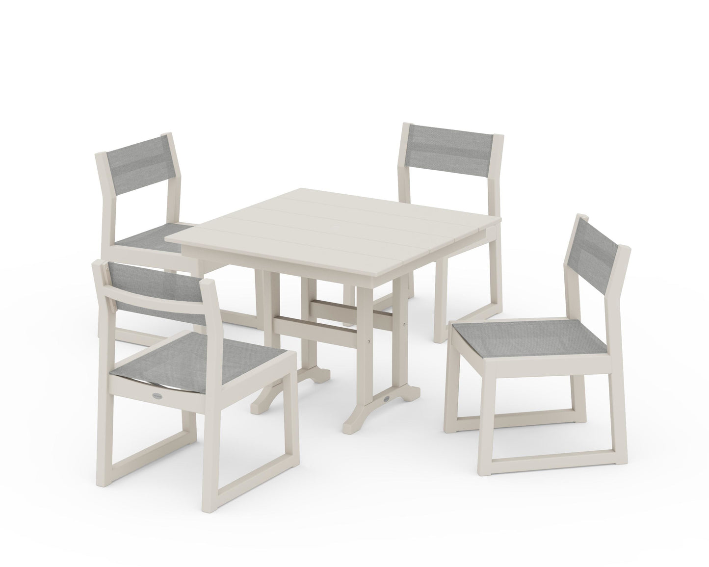 EDGE Sling Side Chair 5-Piece Farmhouse Dining Set