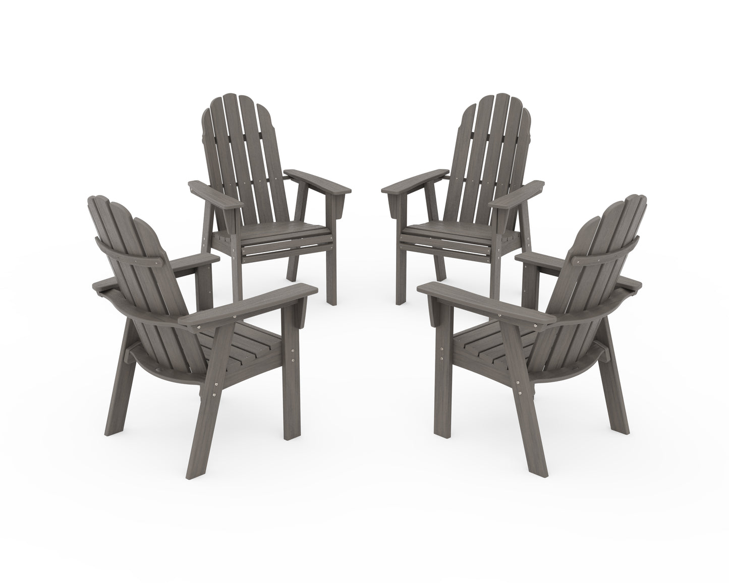 Vineyard 4-Piece Curveback Upright Adirondack Conversation Set