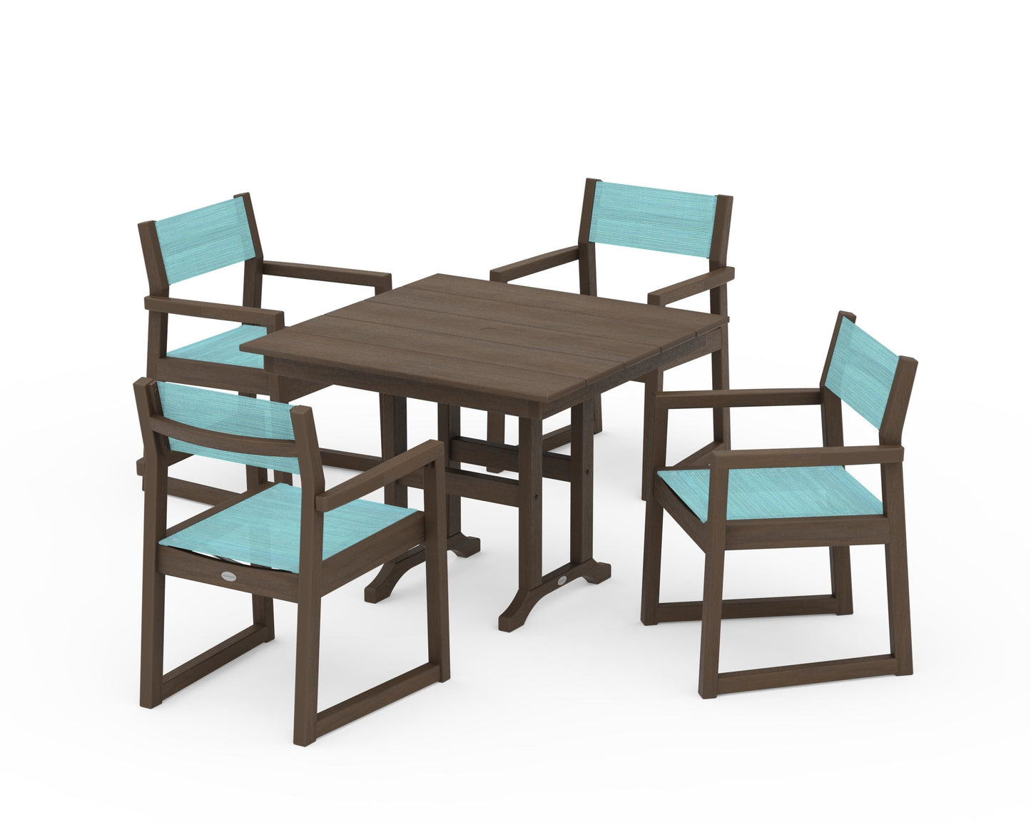 EDGE Sling Arm Chair 5-Piece Farmhouse Dining Set