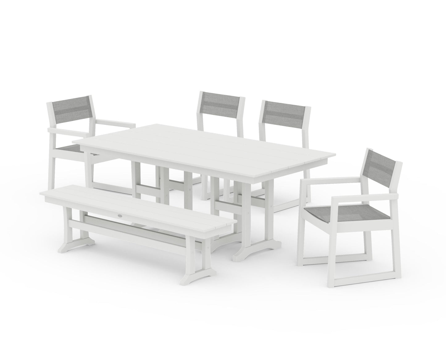 EDGE Sling 6-Piece Farmhouse Dining Set