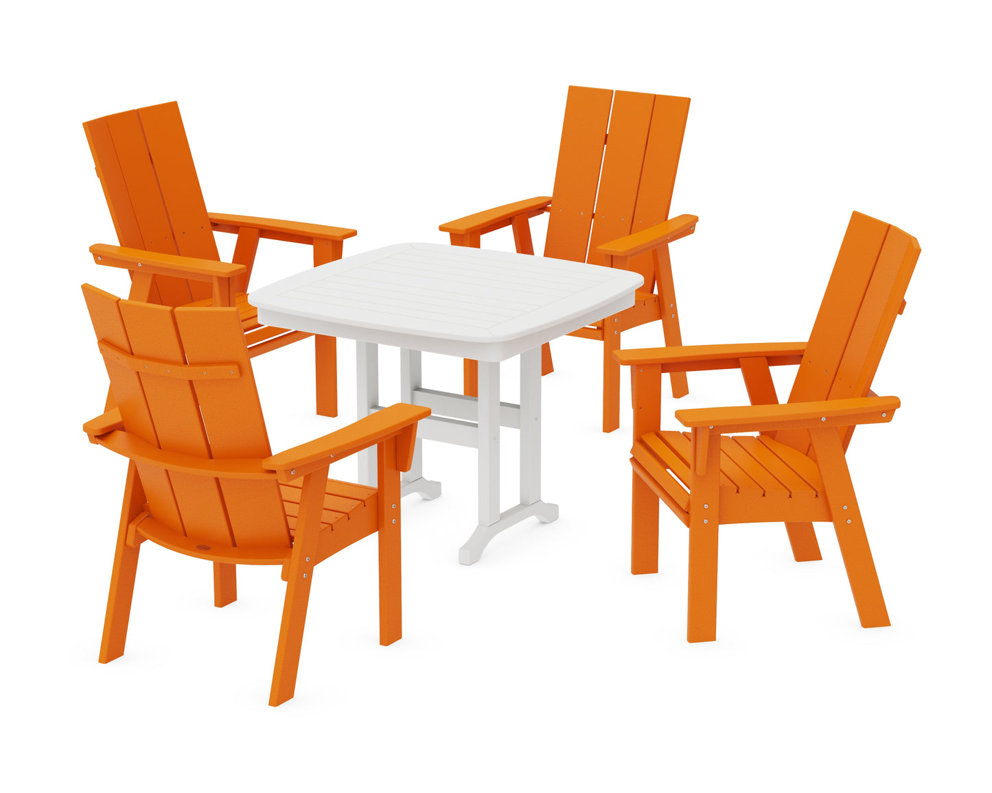 Modern Curveback Adirondack 5-Piece Dining Set