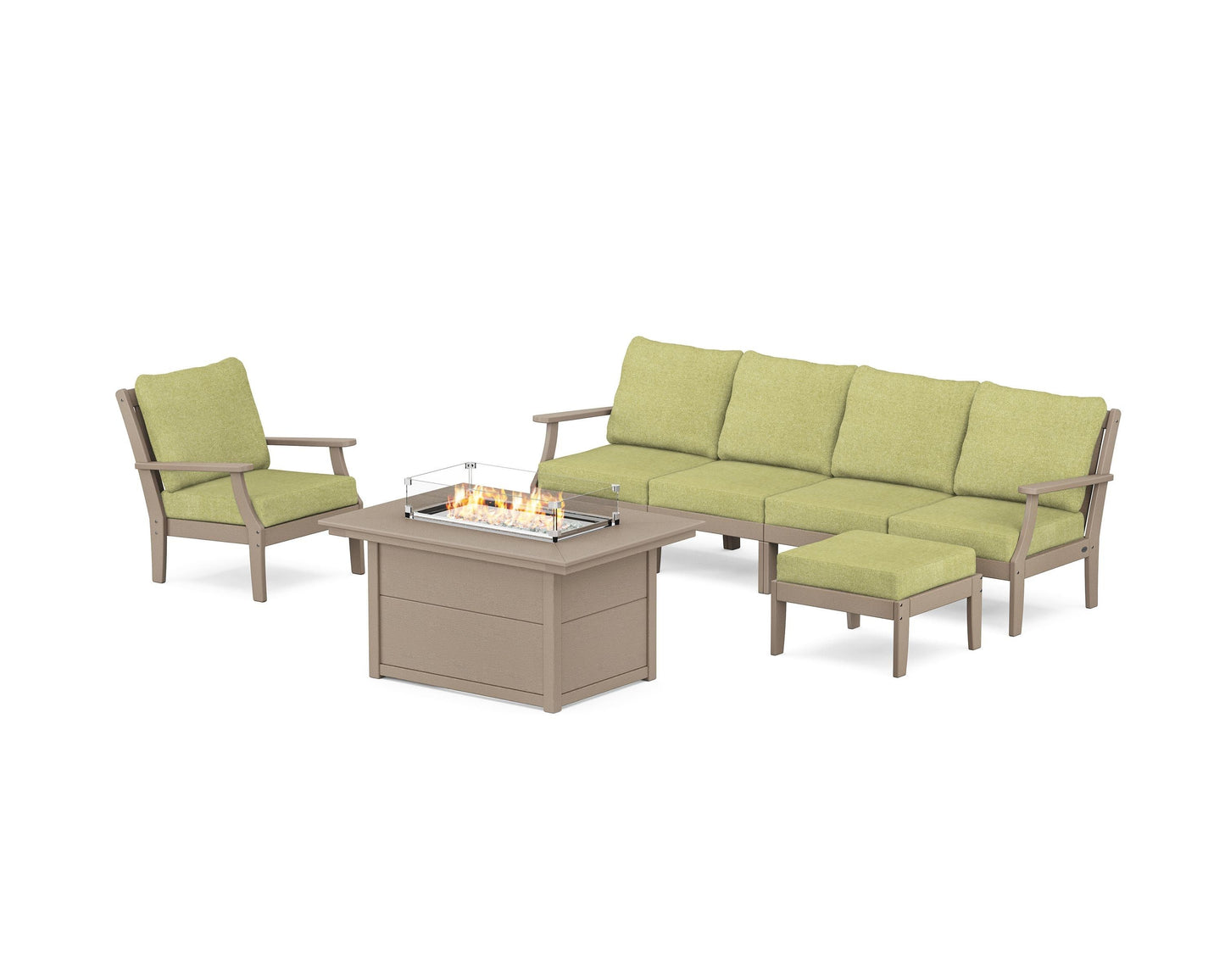 Braxton Sectional Lounge and Fire Pit Set