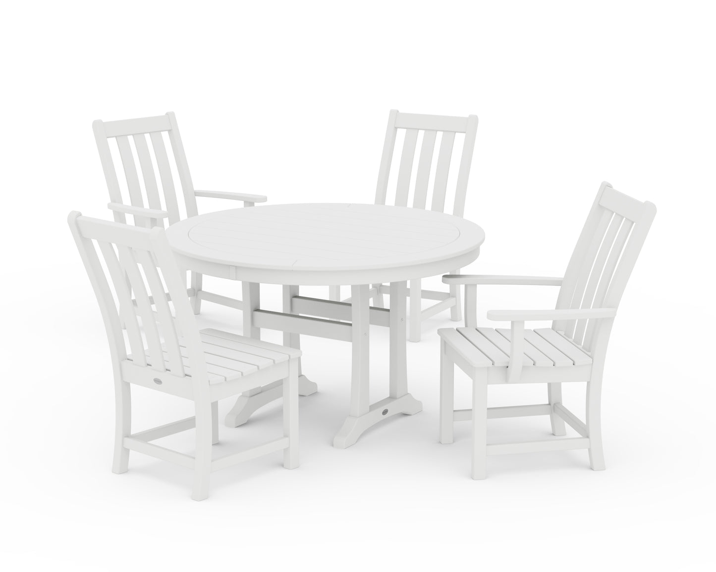 Vineyard 5-Piece Nautical Trestle Dining Set