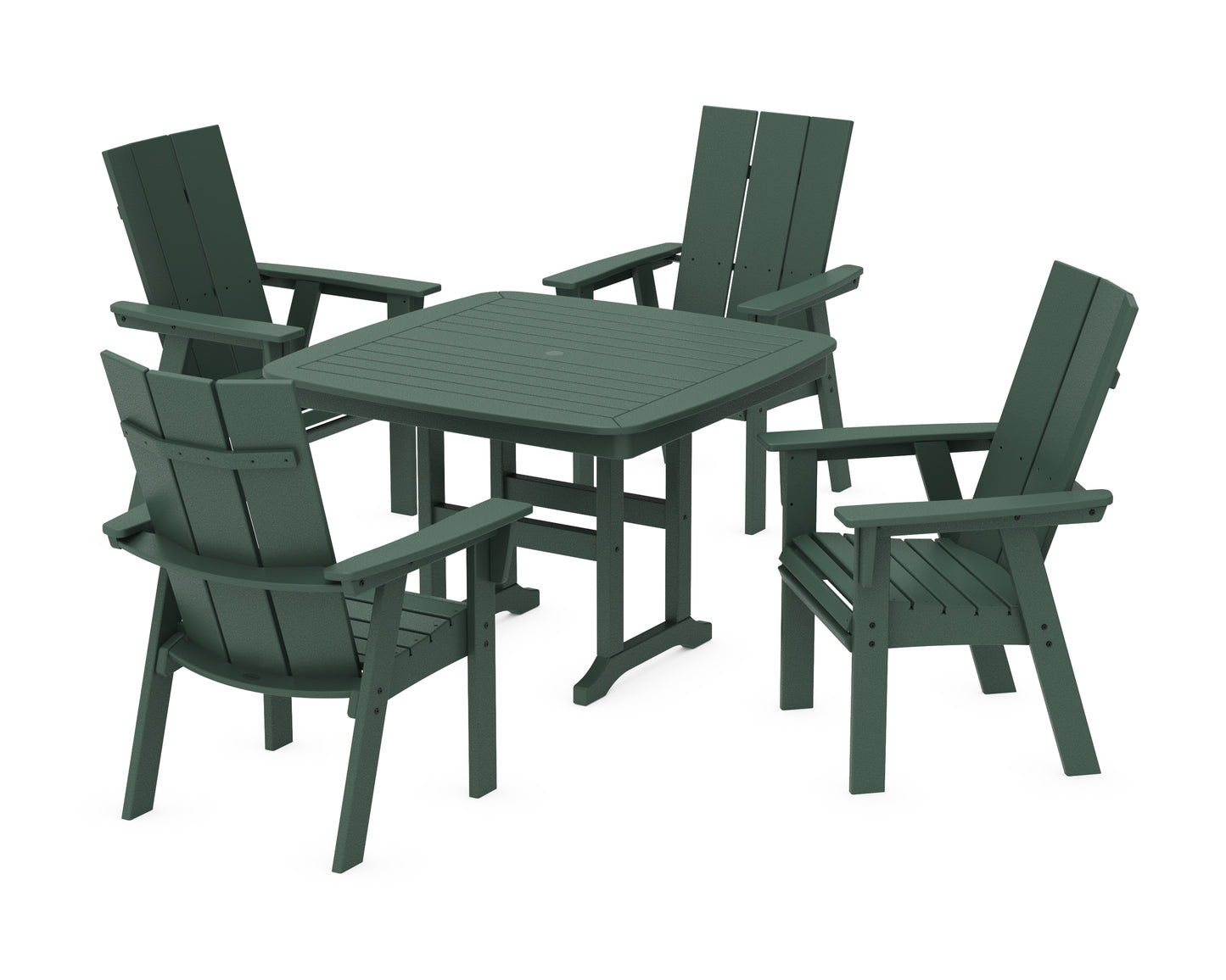 Modern Curveback Adirondack 5-Piece Dining Set