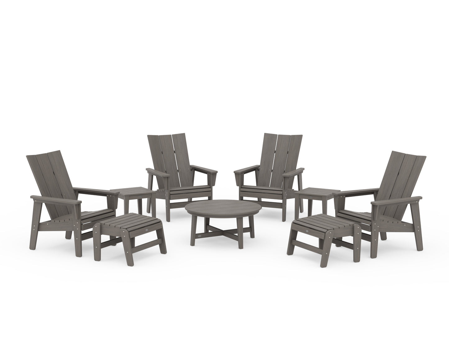 Modern Grand Upright Adirondack 9-Piece Conversation Set