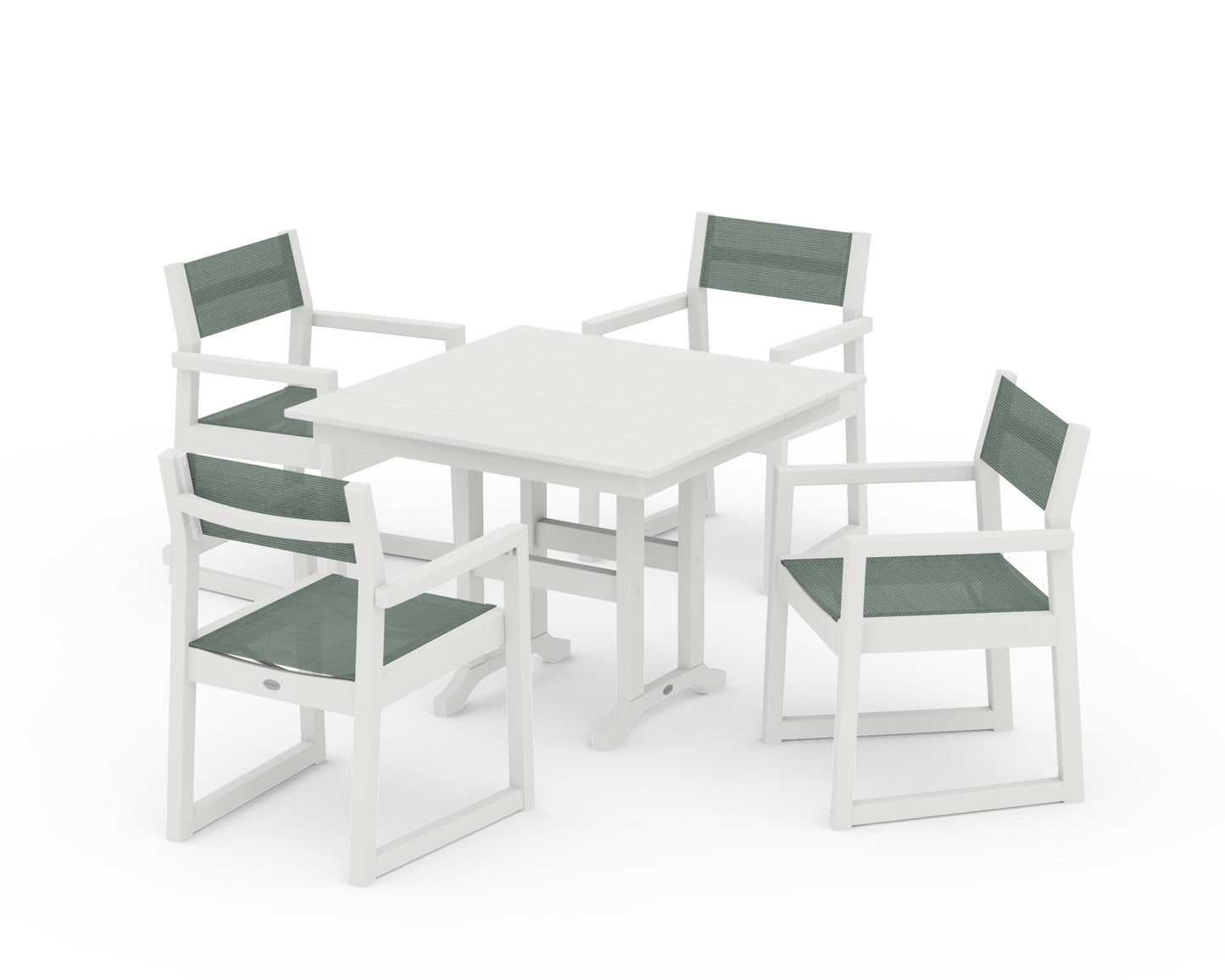 EDGE Sling Arm Chair 5-Piece Farmhouse Dining Set