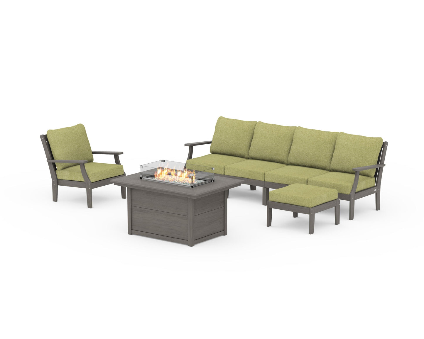 Braxton Sectional Lounge and Fire Pit Set