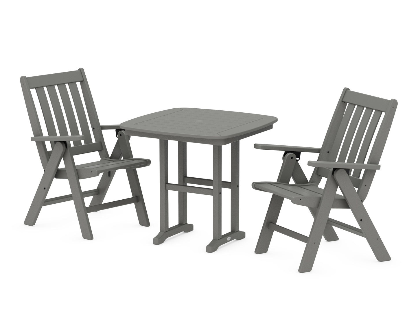 Vineyard Folding Chair 3-Piece Dining Set