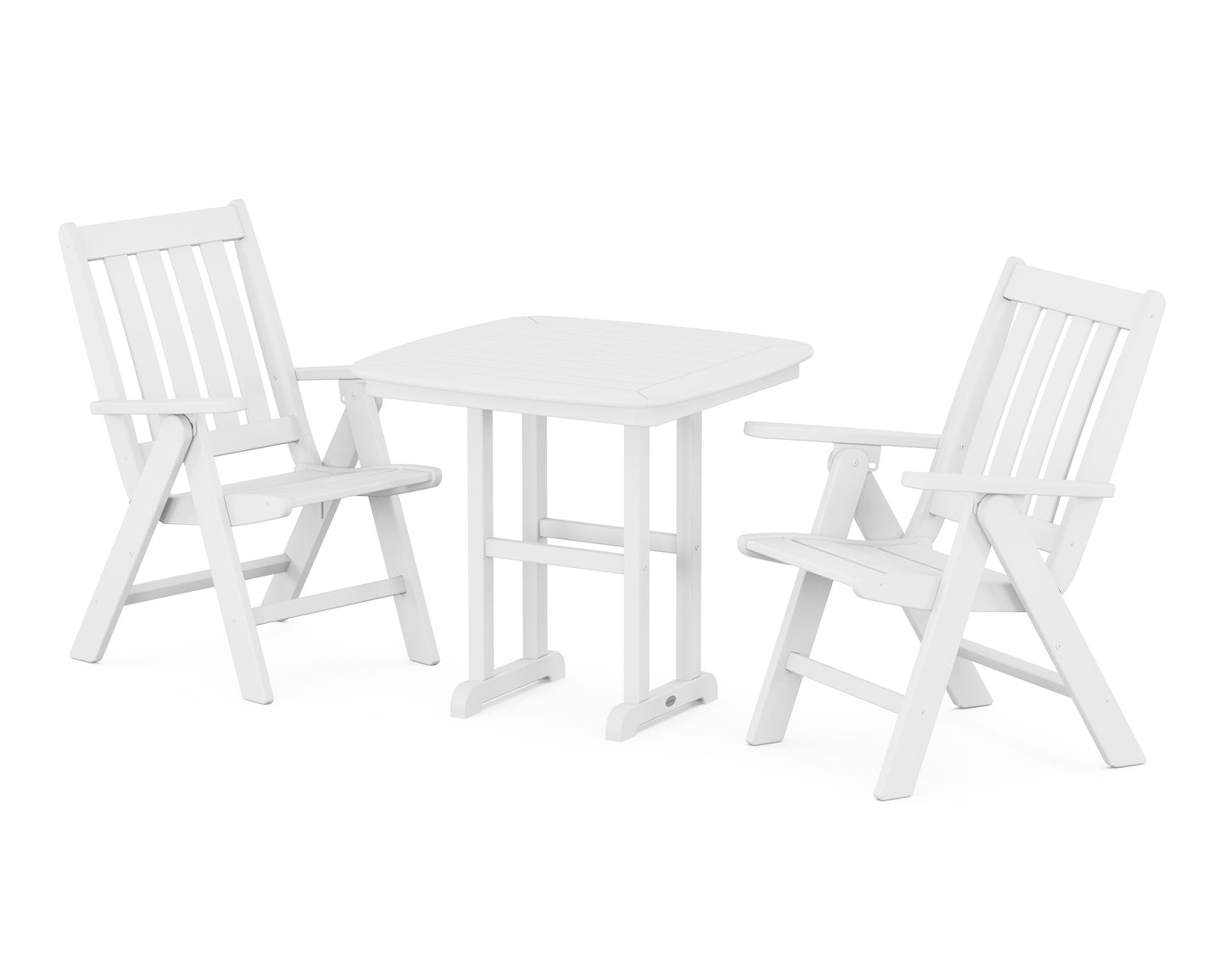 Vineyard Folding Chair 3-Piece Dining Set