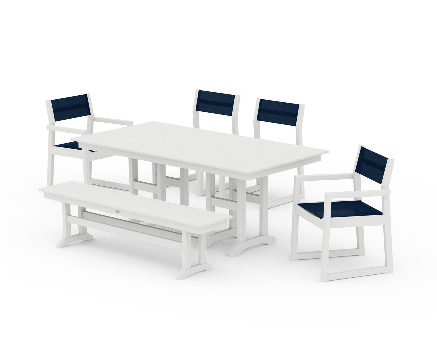 EDGE Sling 6-Piece Farmhouse Dining Set