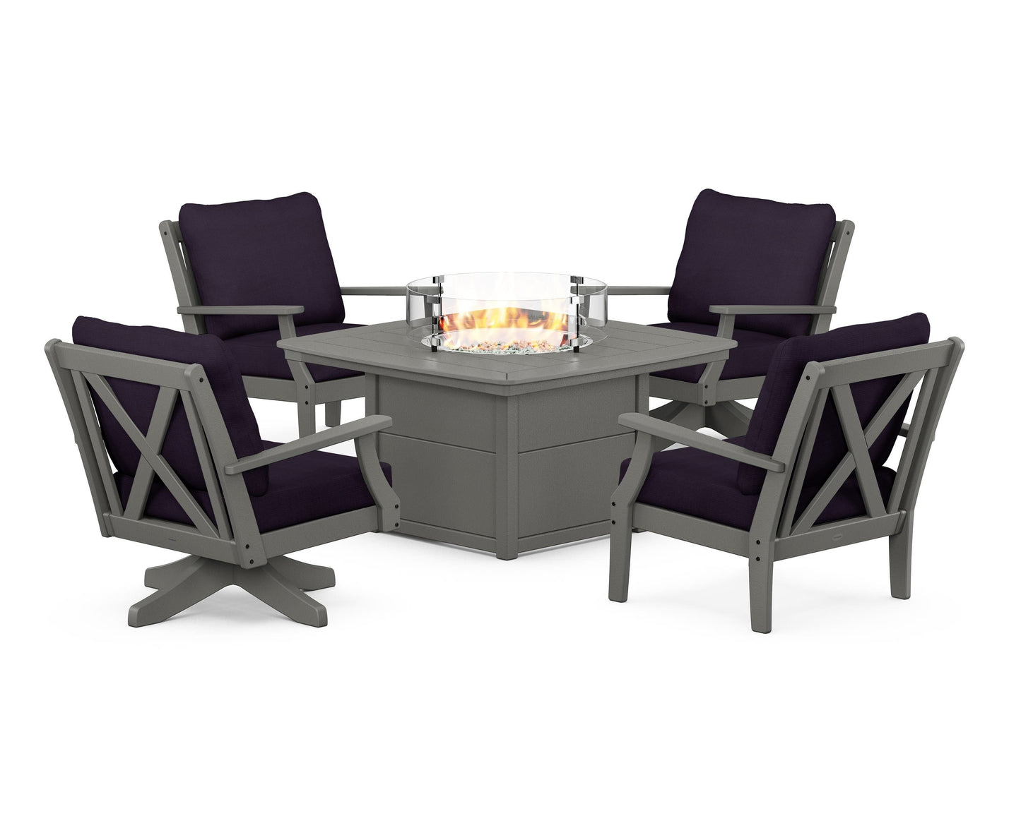 Braxton 5-Piece Deep Seating Set with Fire Table