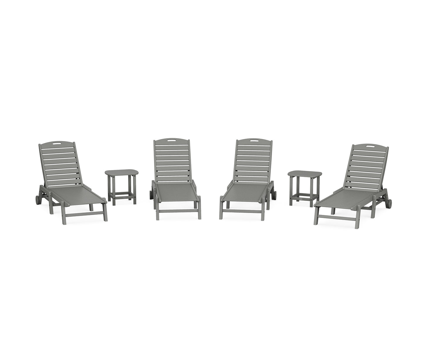 Nautical Chaise 6-Piece Set with Wheels
