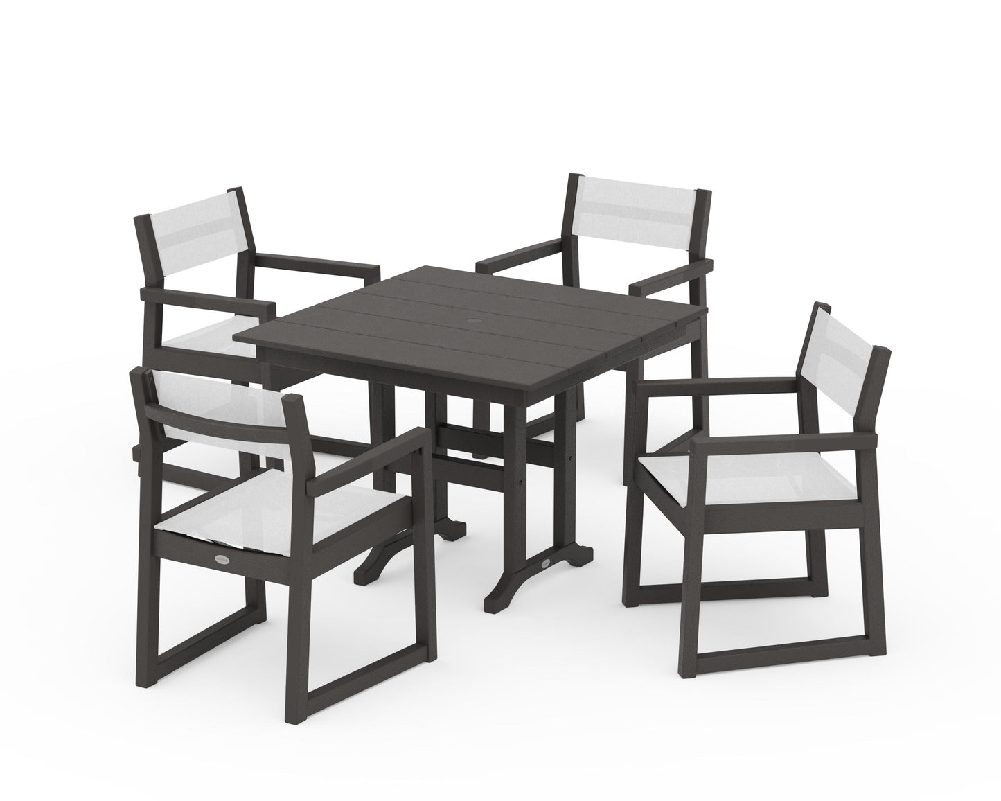 EDGE Sling Arm Chair 5-Piece Farmhouse Dining Set