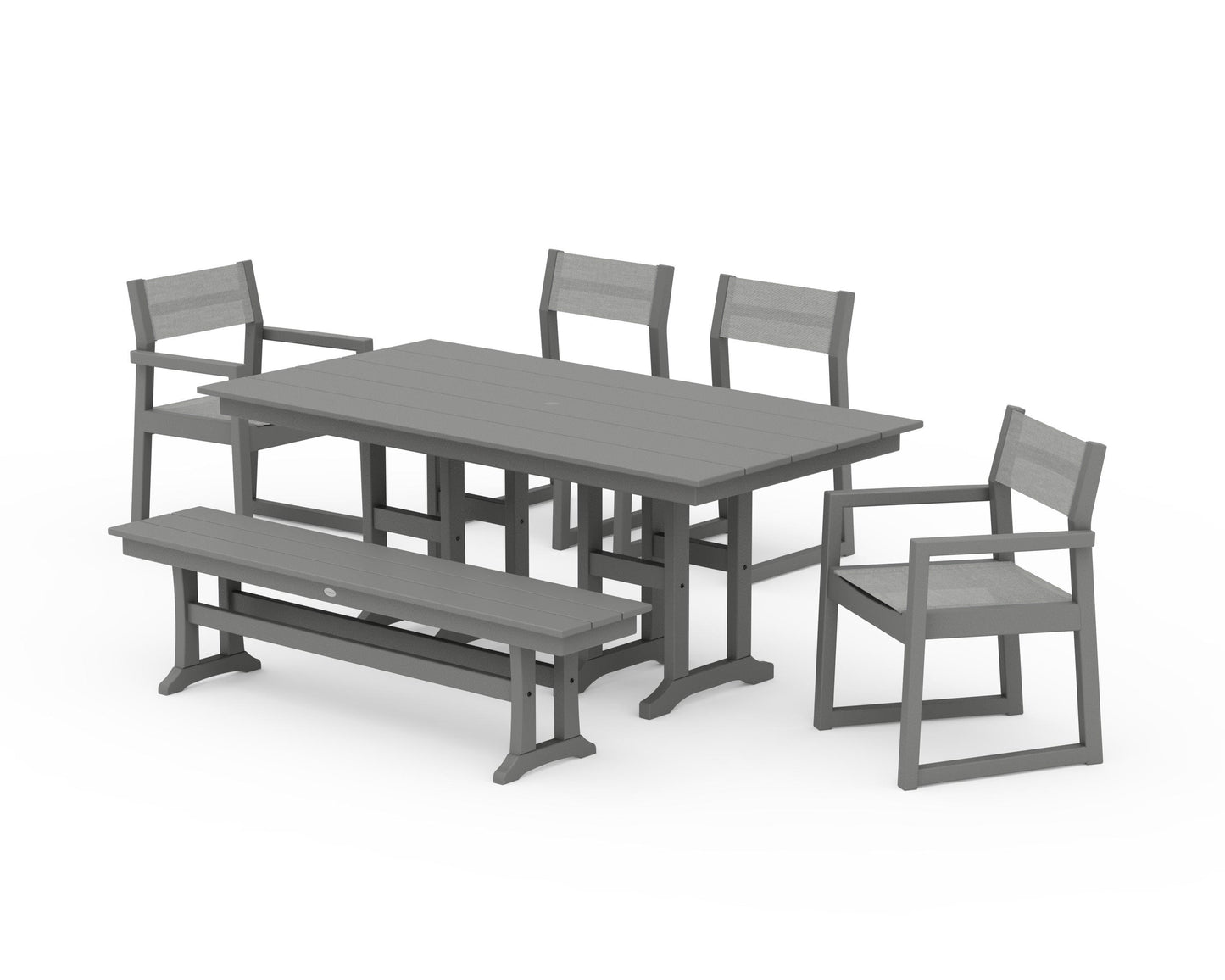 EDGE Sling 6-Piece Farmhouse Dining Set
