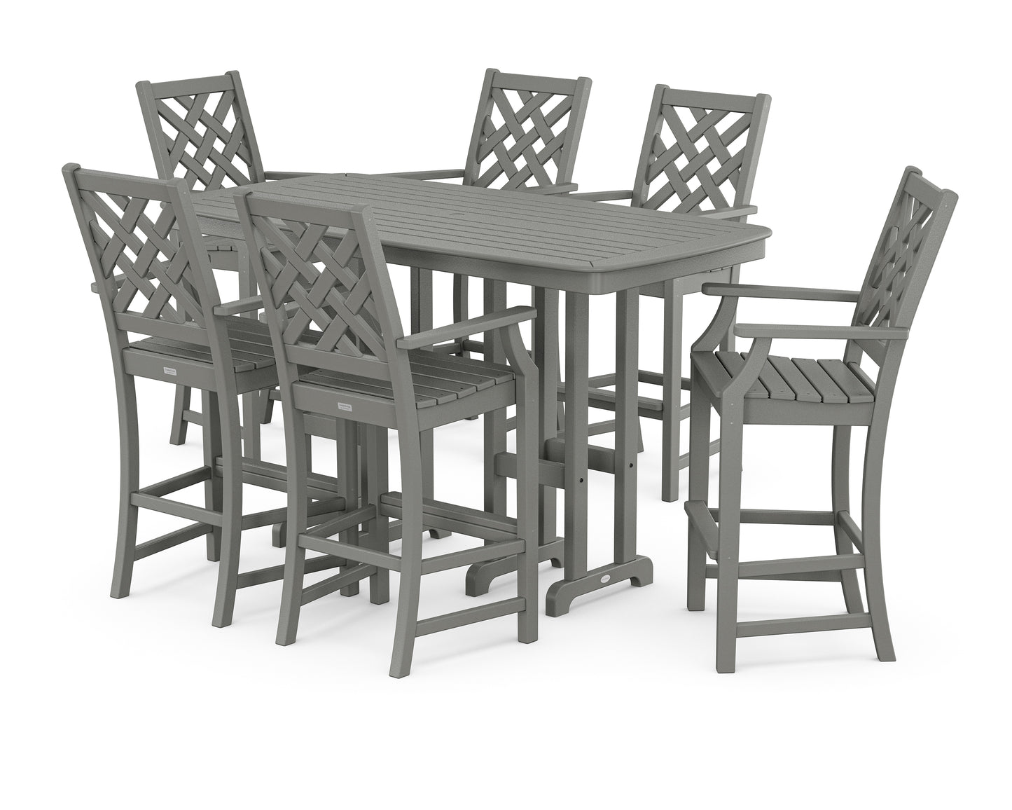 Wovendale Arm Chair 7-Piece Bar Set
