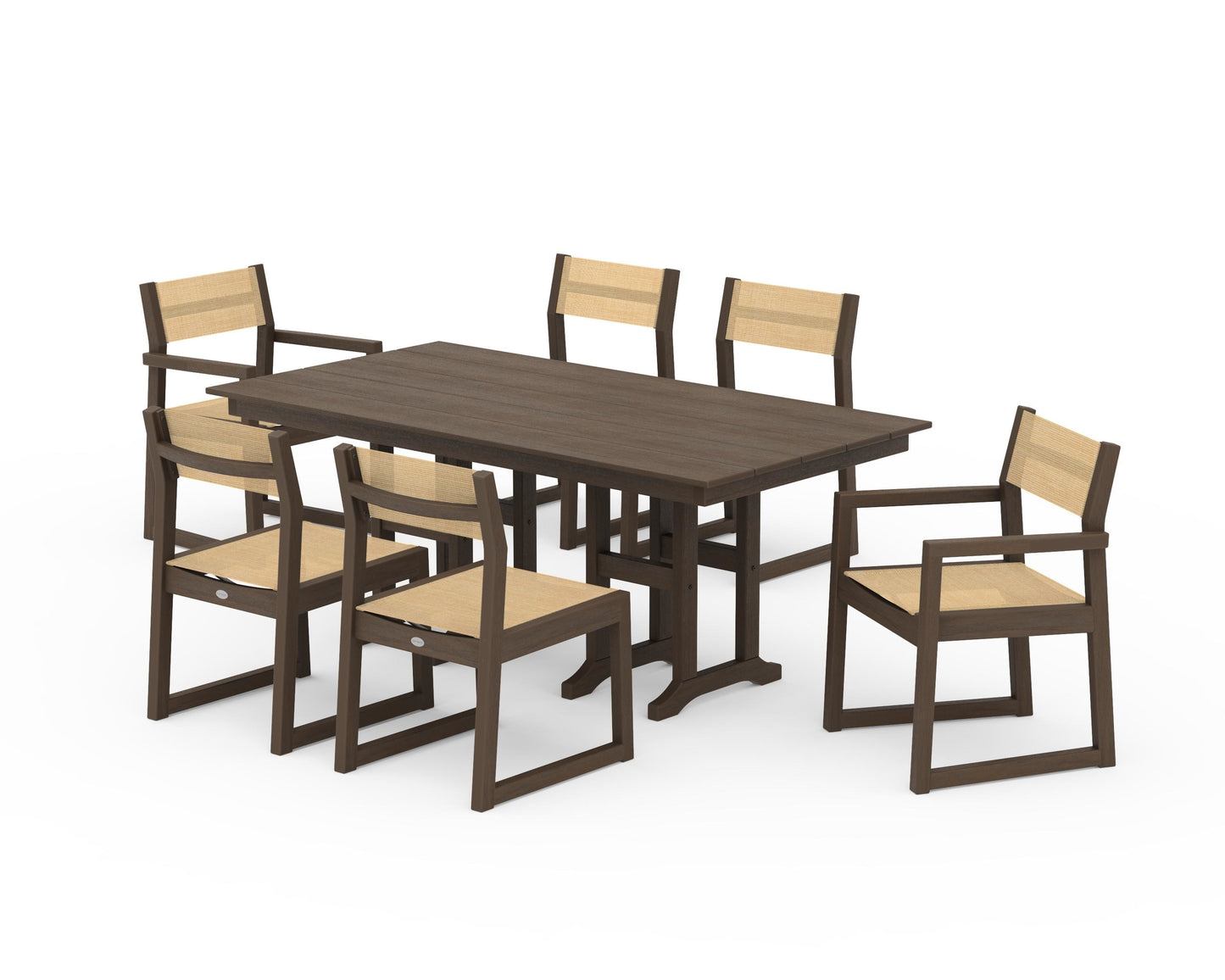 EDGE Sling 7-Piece Farmhouse Dining Set