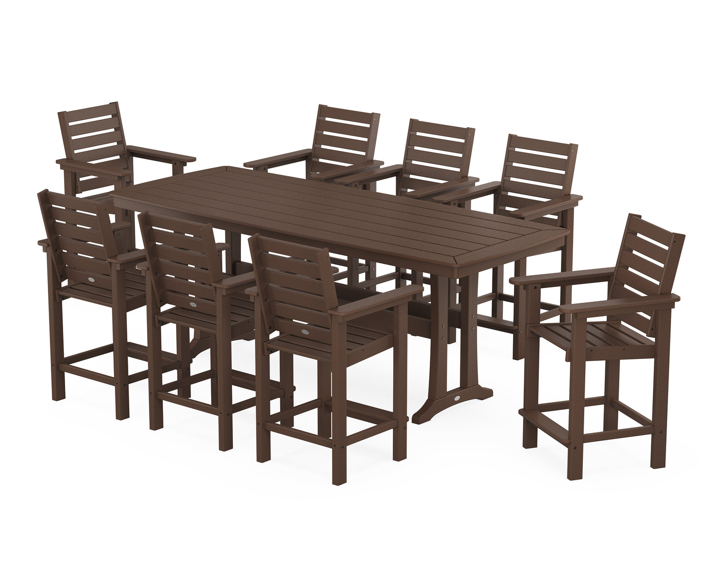 Captain 9-Piece Counter Set with Trestle Legs