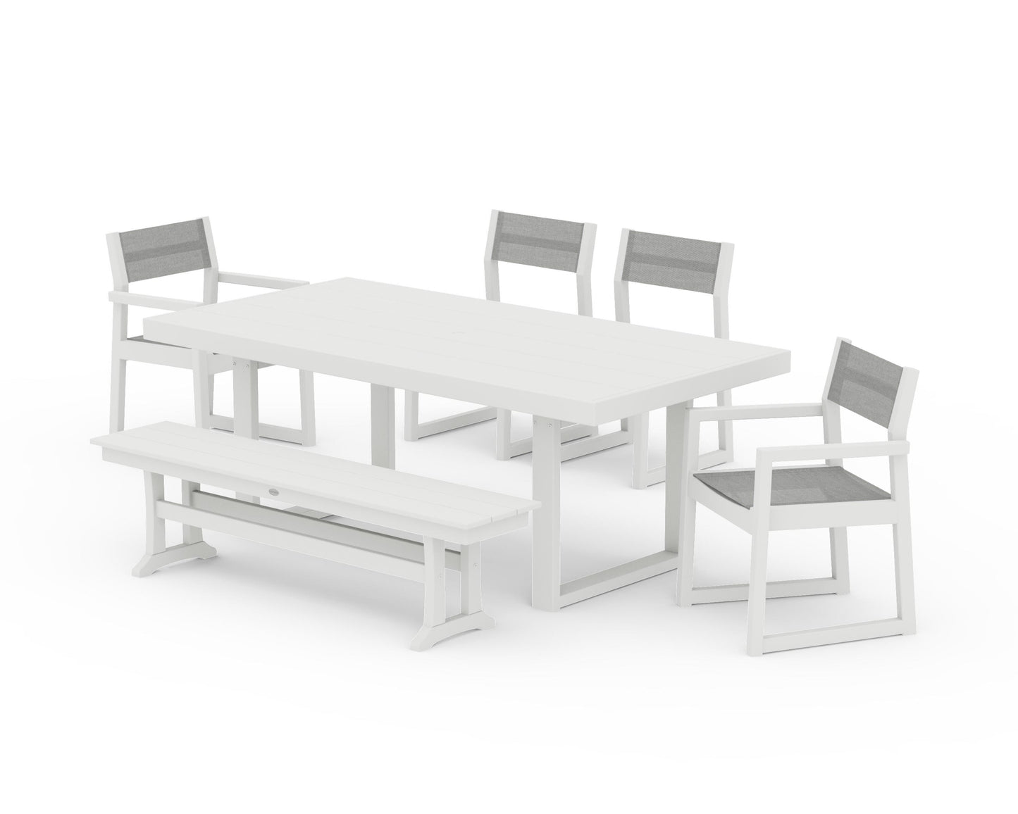 EDGE Sling 6-Piece Dining Set with Bench