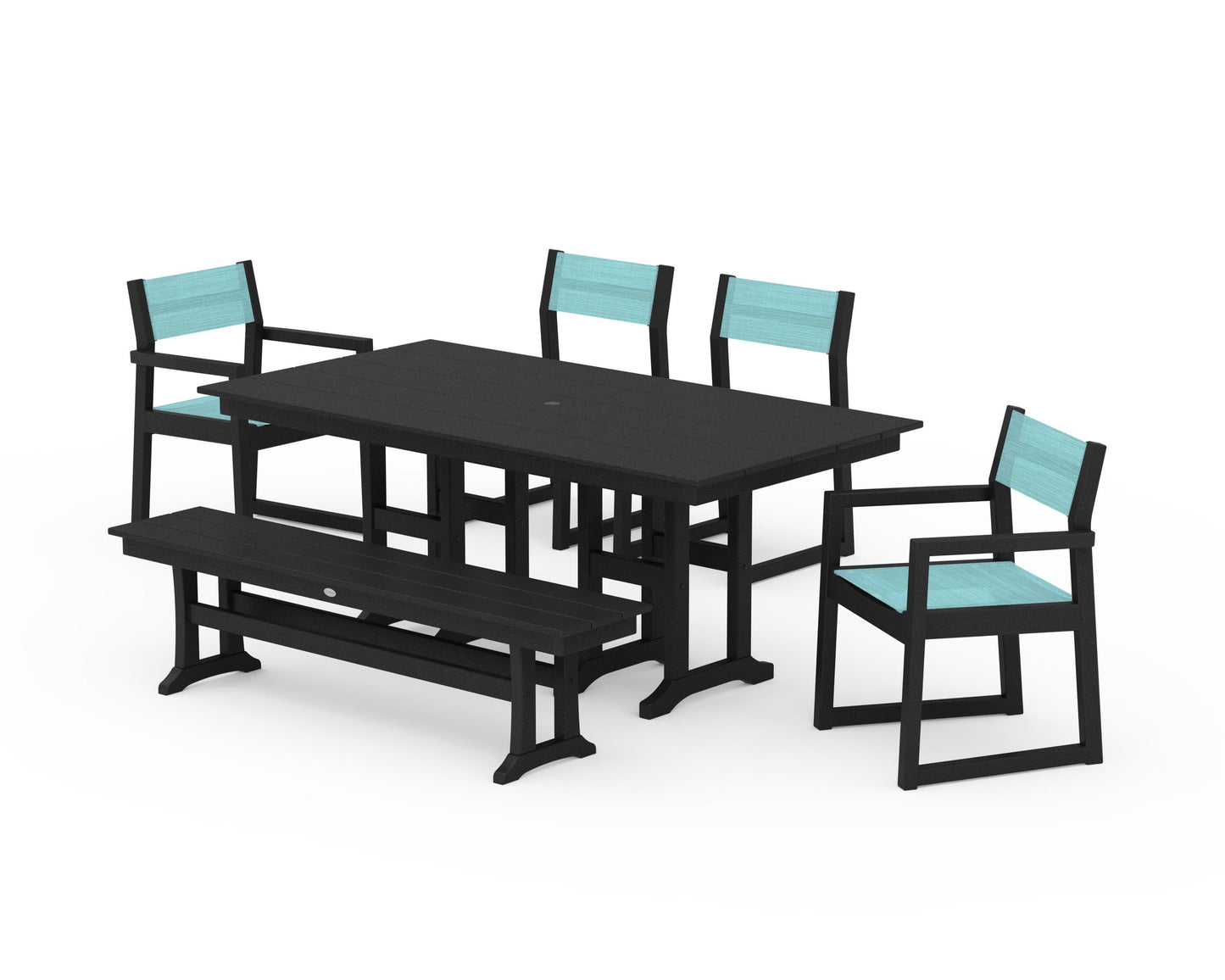 EDGE Sling 6-Piece Farmhouse Dining Set