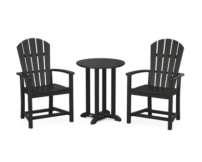 Palm Coast 3-Piece Round Farmhouse Bistro Dining Set
