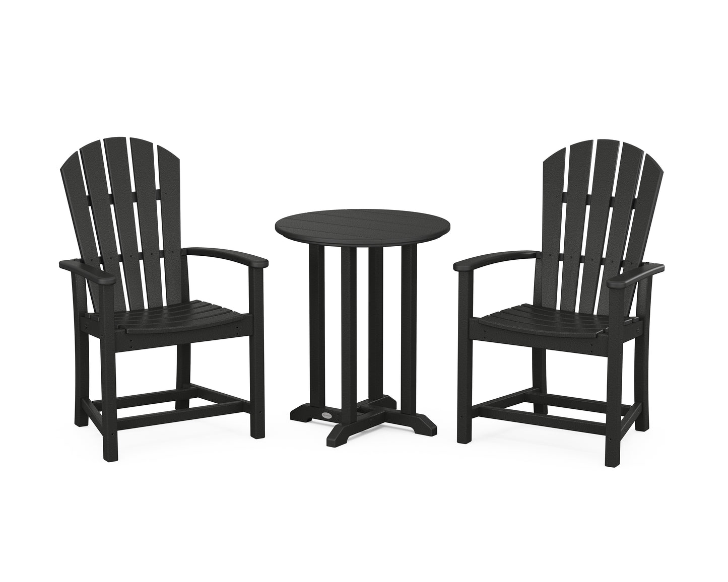 Palm Coast 3-Piece Round Farmhouse Bistro Dining Set