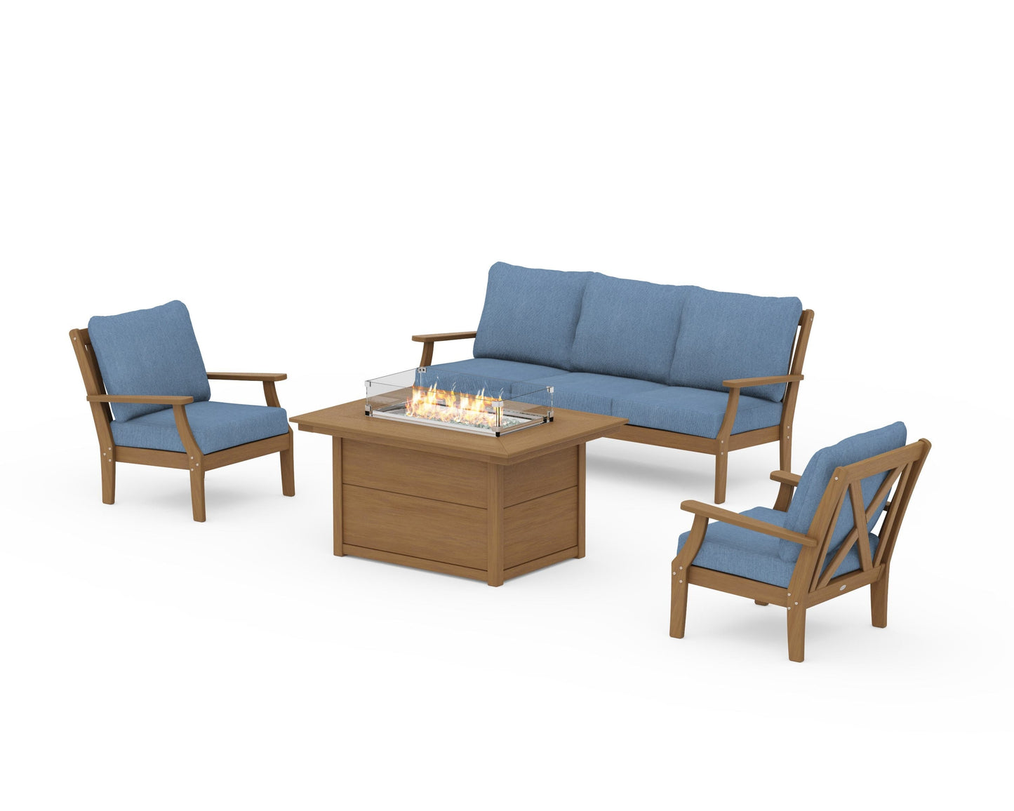 Braxton Deep Seating Fire Pit Table Set