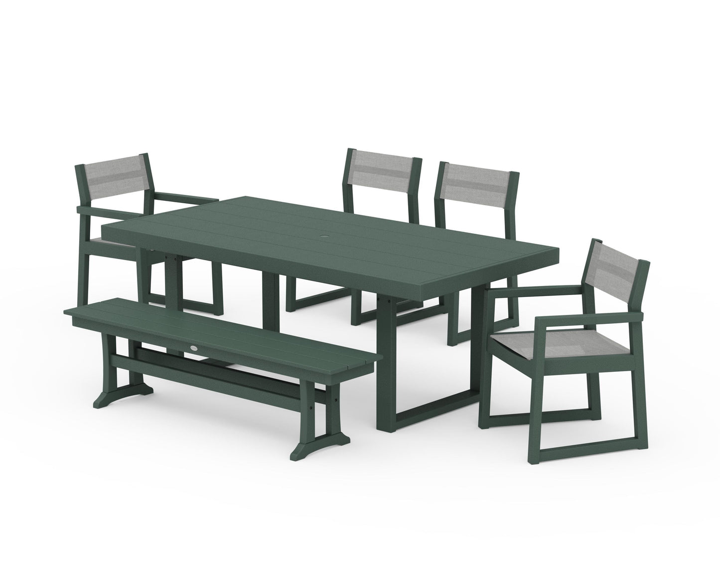 EDGE Sling 6-Piece Dining Set with Bench
