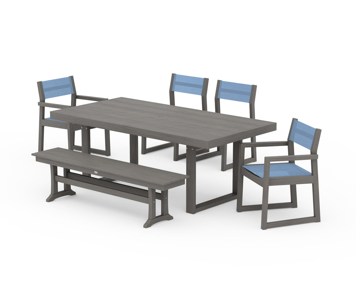 EDGE Sling 6-Piece Dining Set with Bench