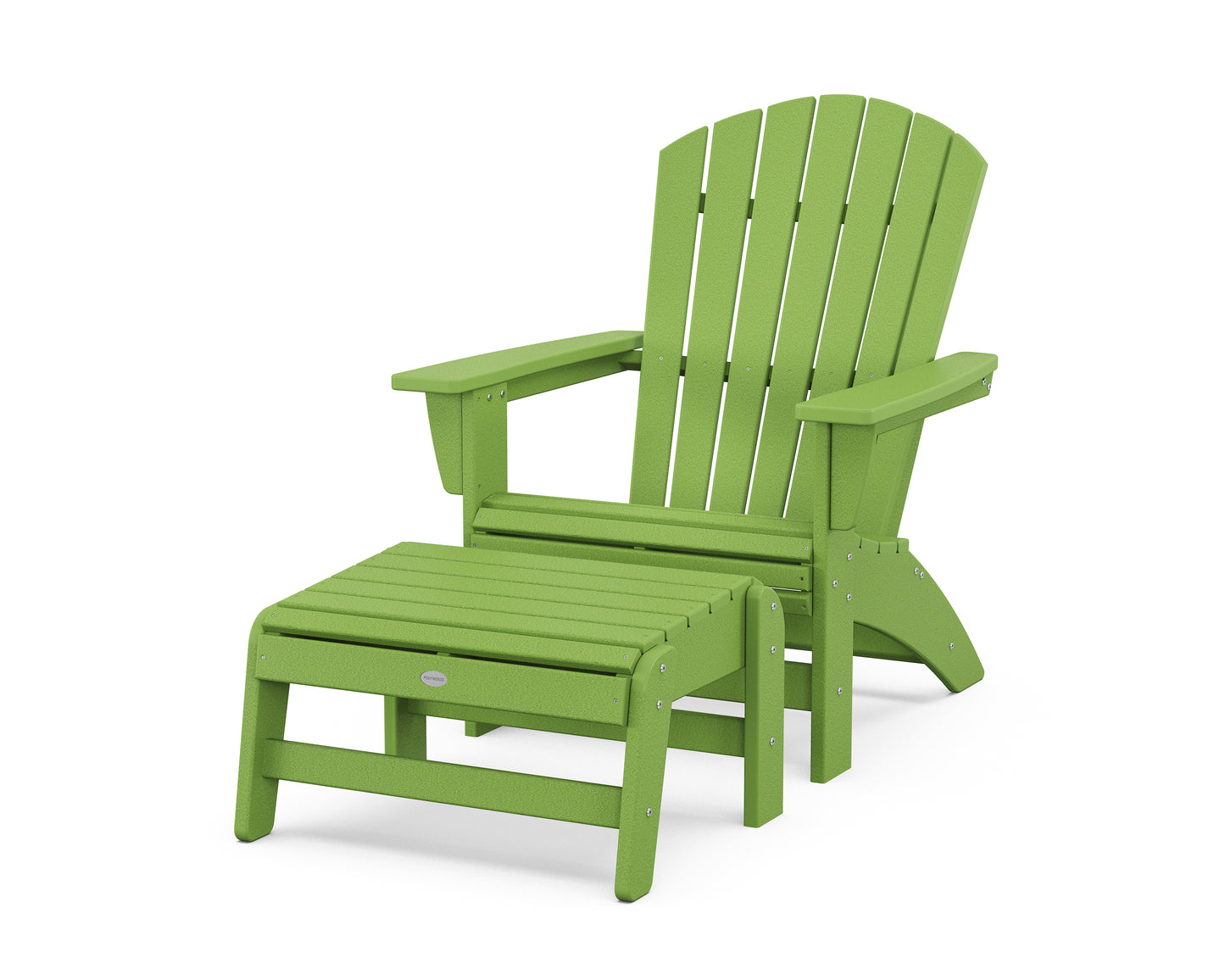 Nautical Grand Adirondack Chair with Ottoman