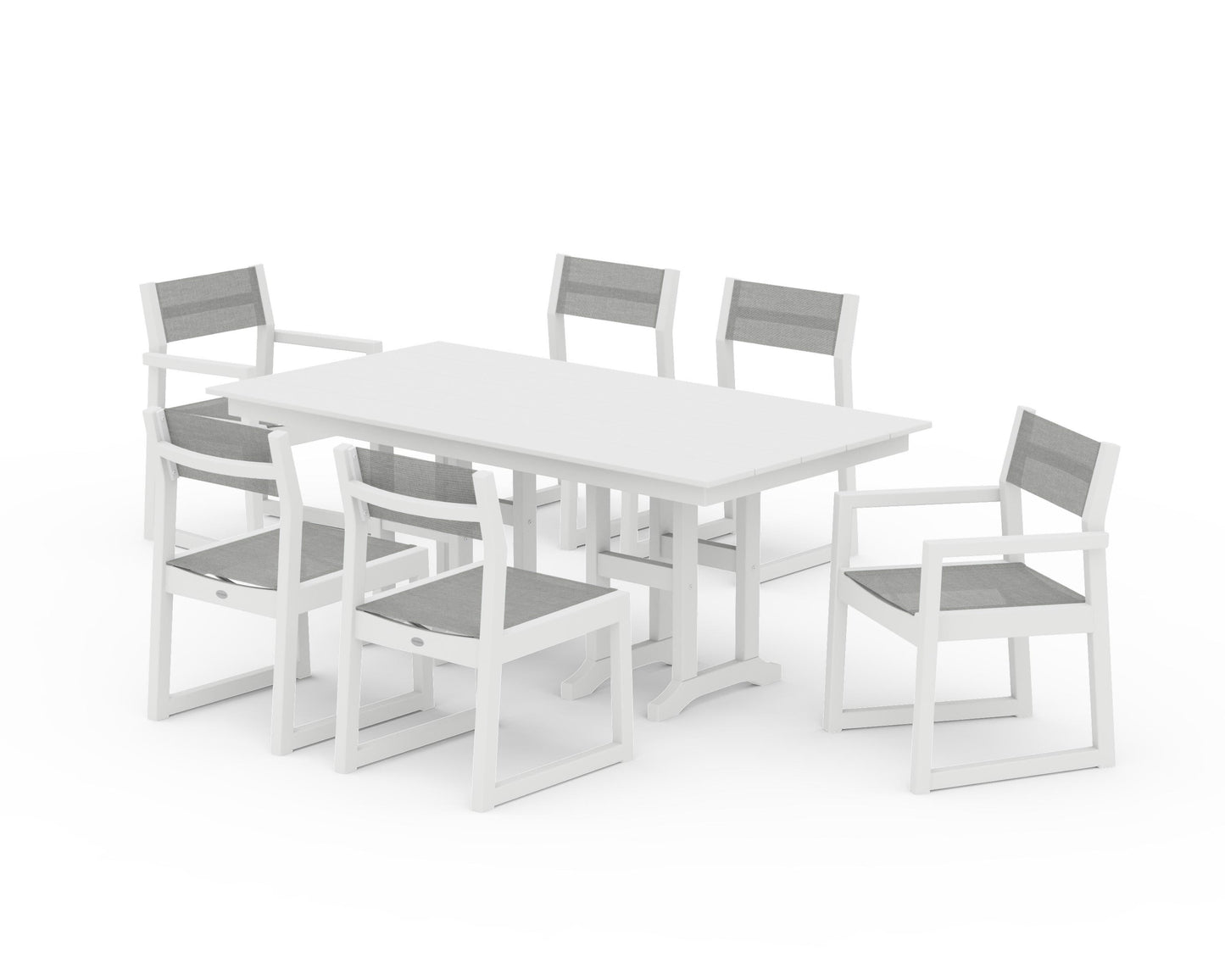EDGE Sling 7-Piece Farmhouse Dining Set