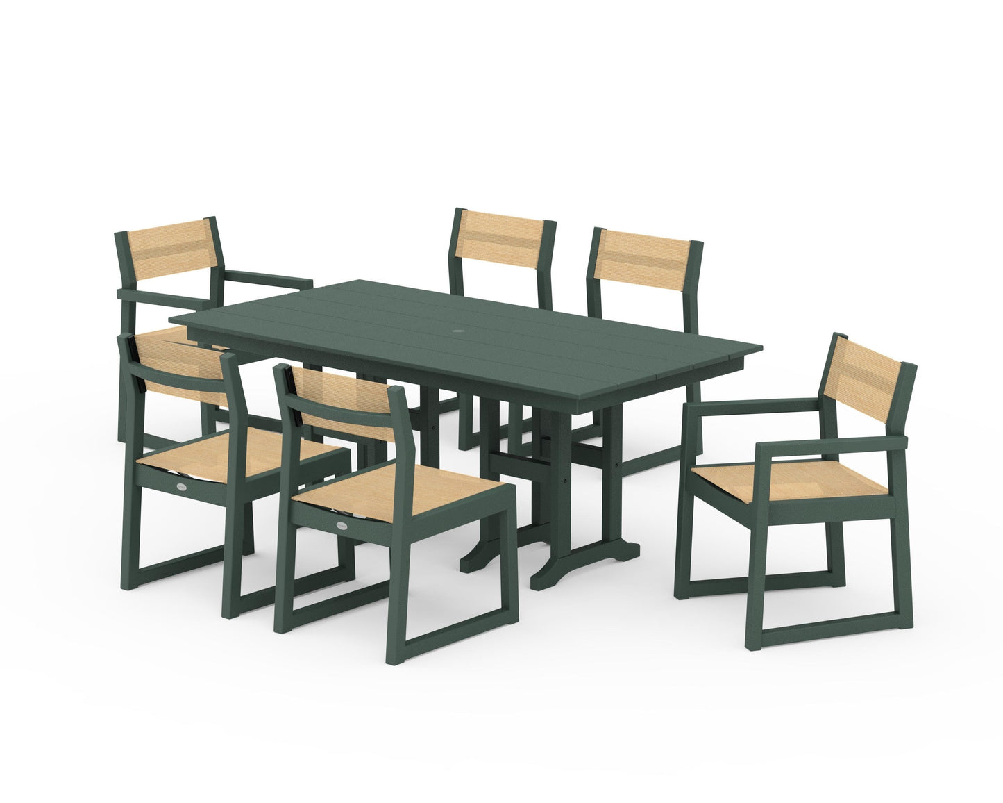 EDGE Sling 7-Piece Farmhouse Dining Set
