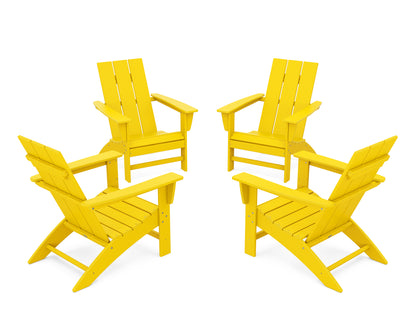 4-Piece Modern Adirondack Chair Conversation Set