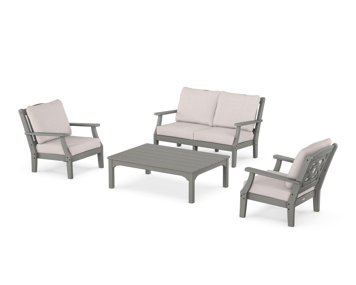 Chinoiserie 4-Piece Deep Seating Set with Loveseat
