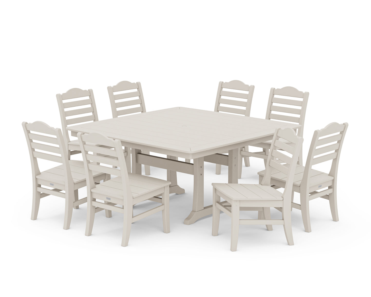 Savannah Side Chair 9-Piece Square Dining Set with Trestle Legs