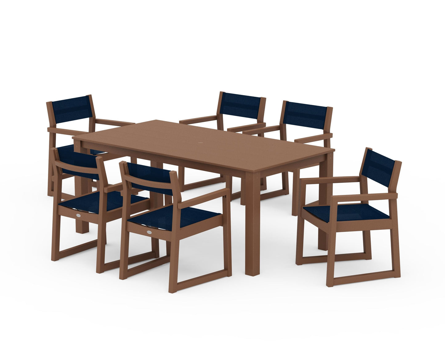 EDGE Sling Arm Chair 7-Piece Parsons Dining Set
