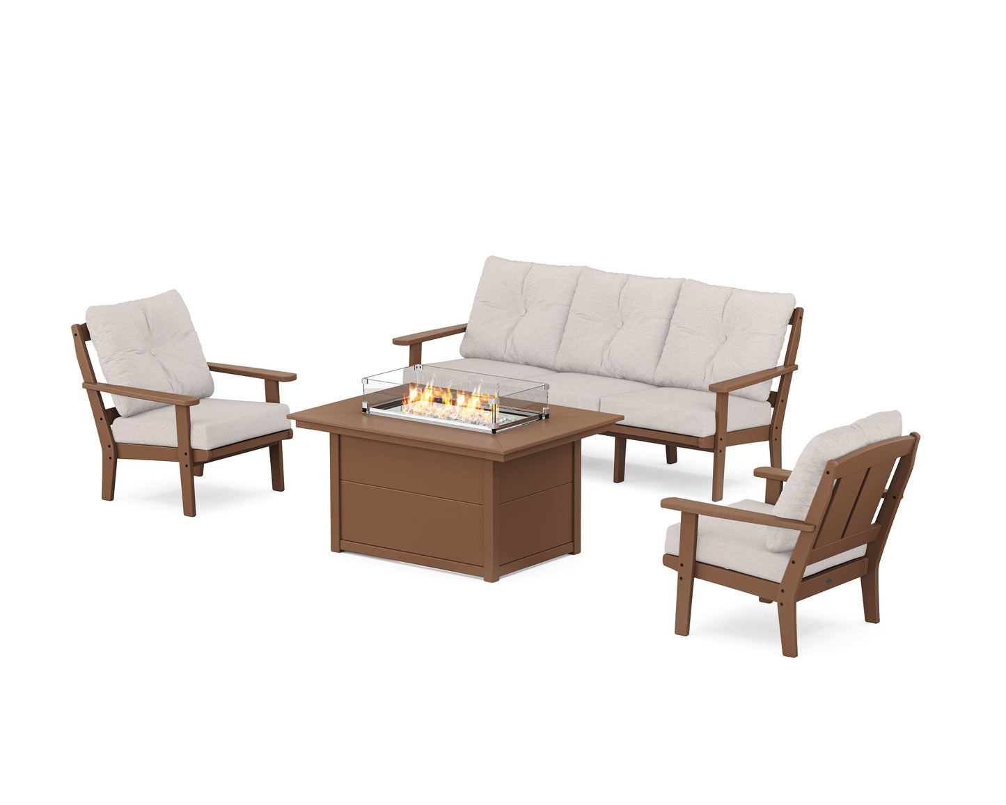 Mission Deep Seating Fire Pit Table Set