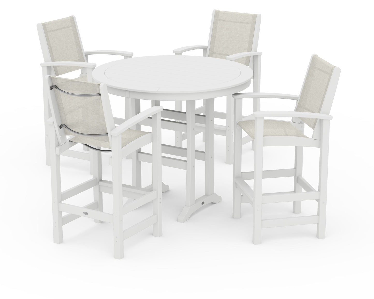 Coastal 5-Piece Nautical Trestle Bar Set