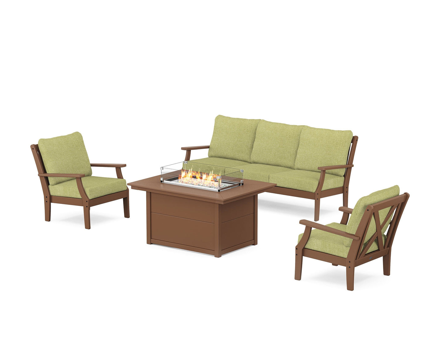 Braxton Deep Seating Fire Pit Table Set