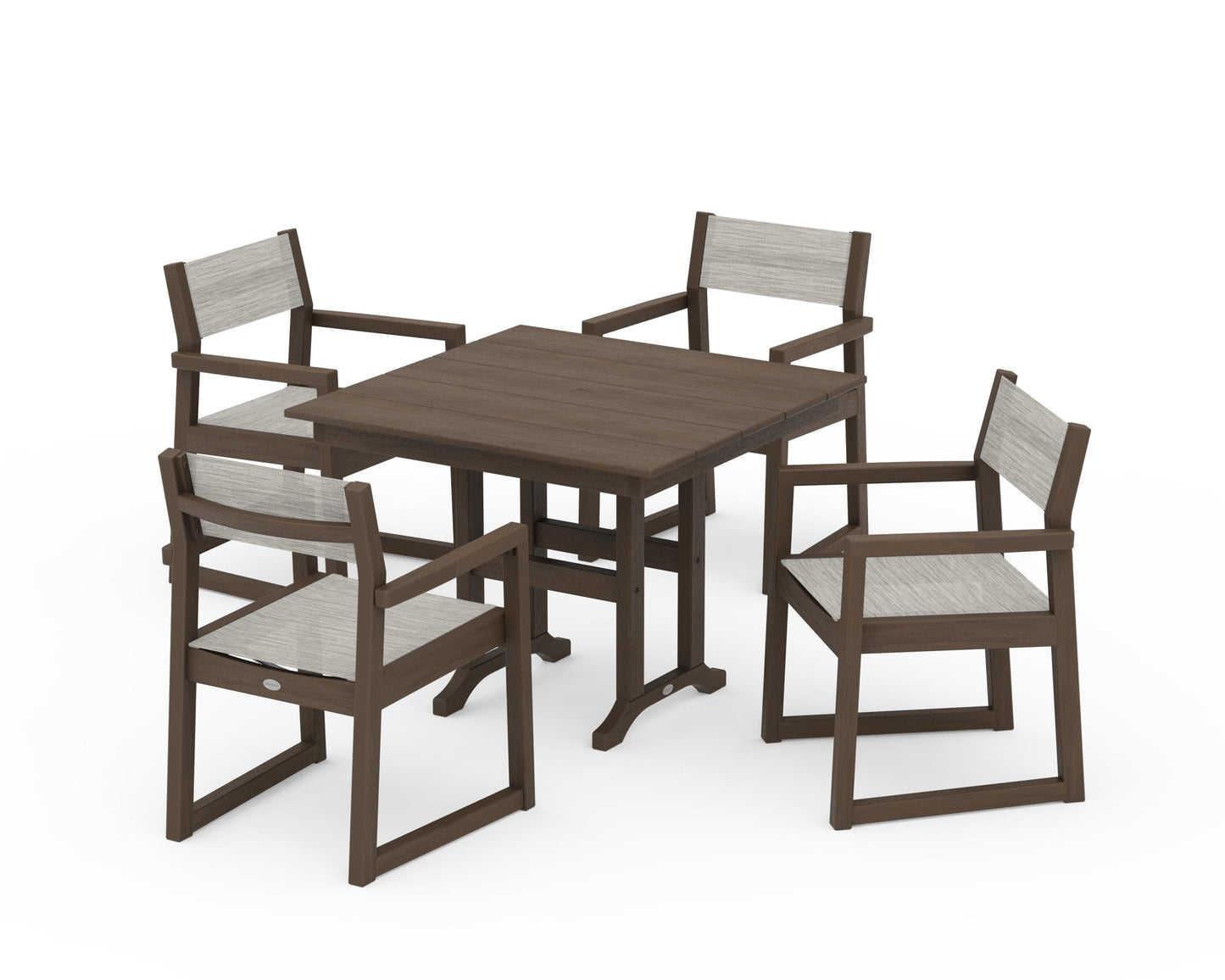 EDGE Sling Arm Chair 5-Piece Farmhouse Dining Set