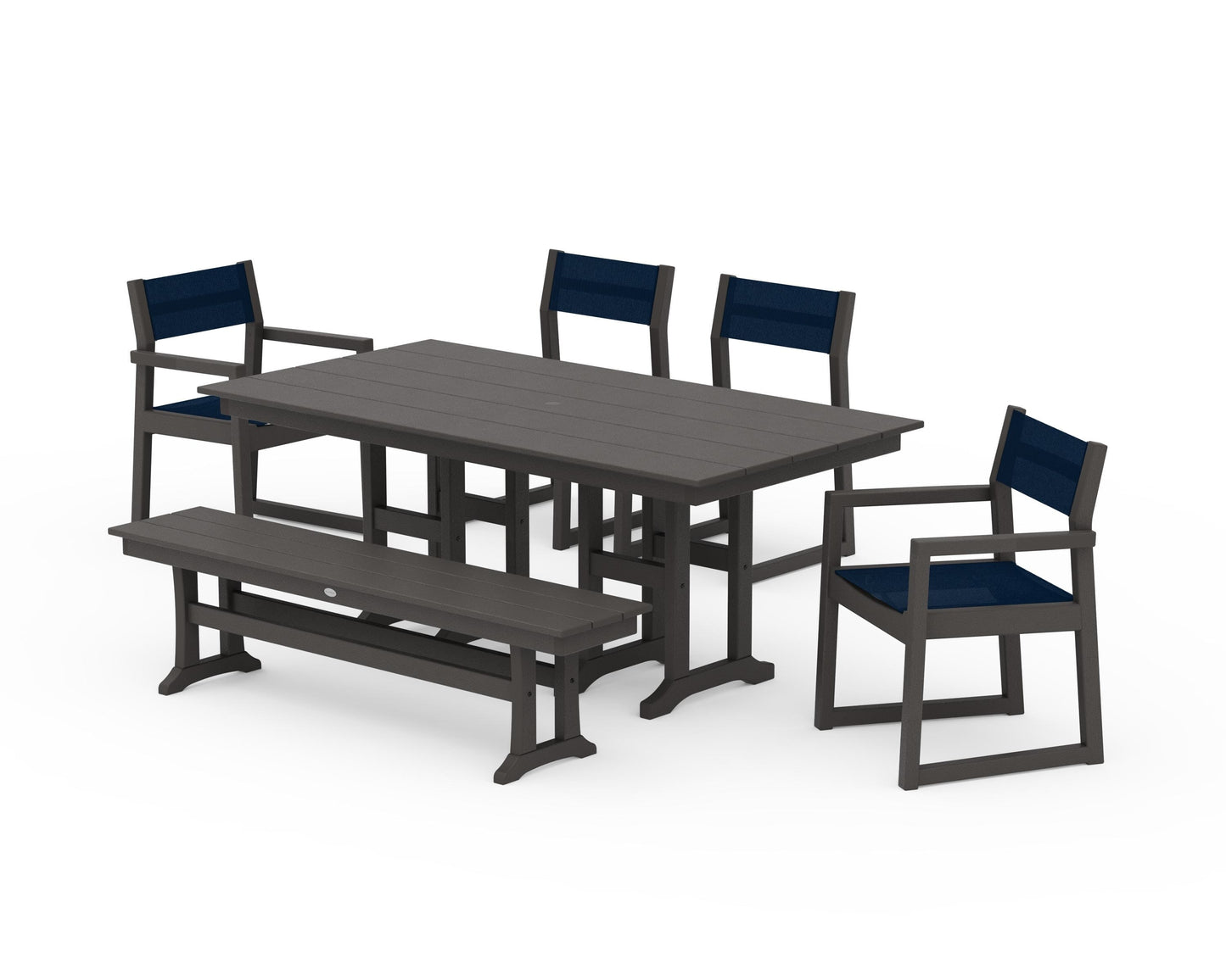 EDGE Sling 6-Piece Farmhouse Dining Set