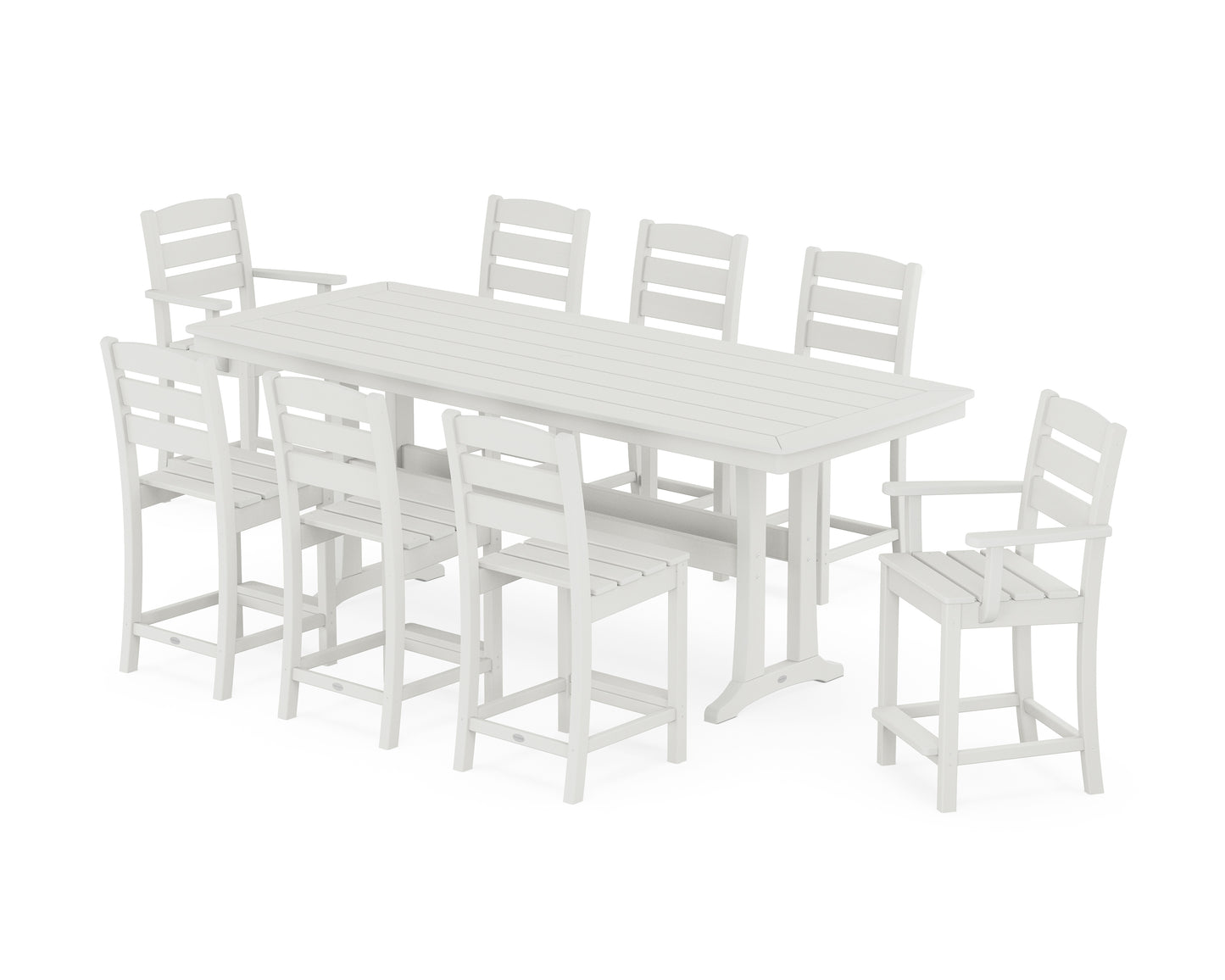 Lakeside 9-Piece Counter Set with Trestle Legs