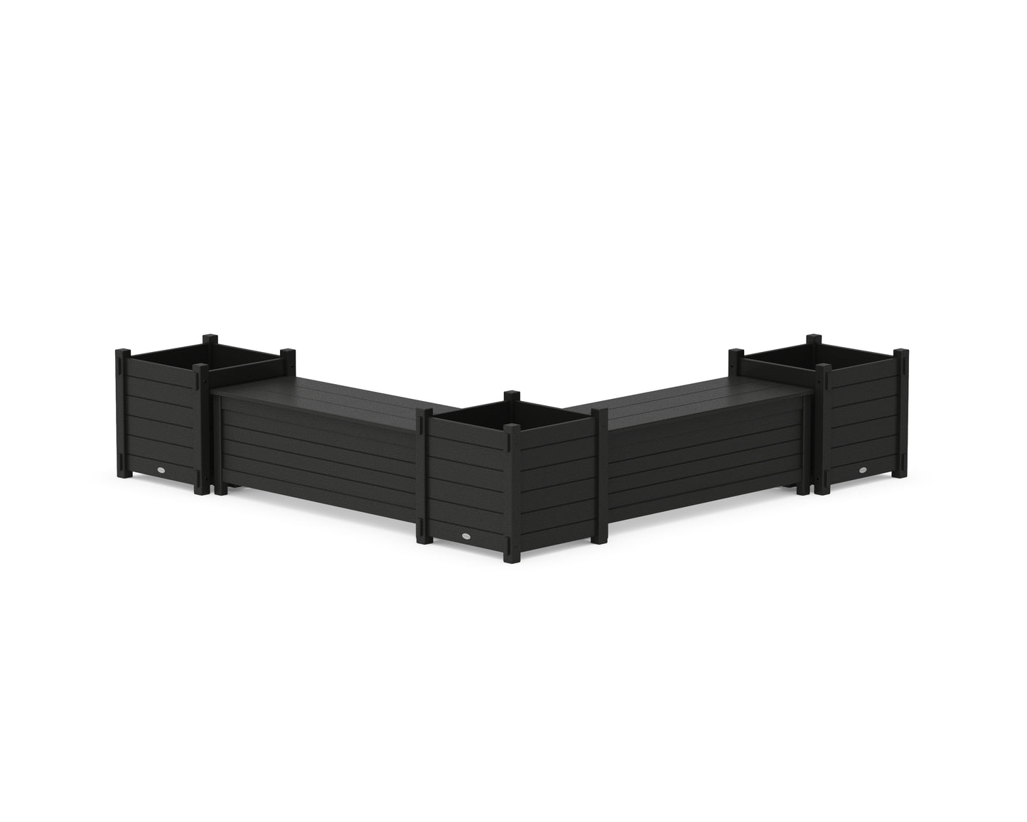 48" Nautical L- Shaped Planter Storage Bench Corner Set- Large