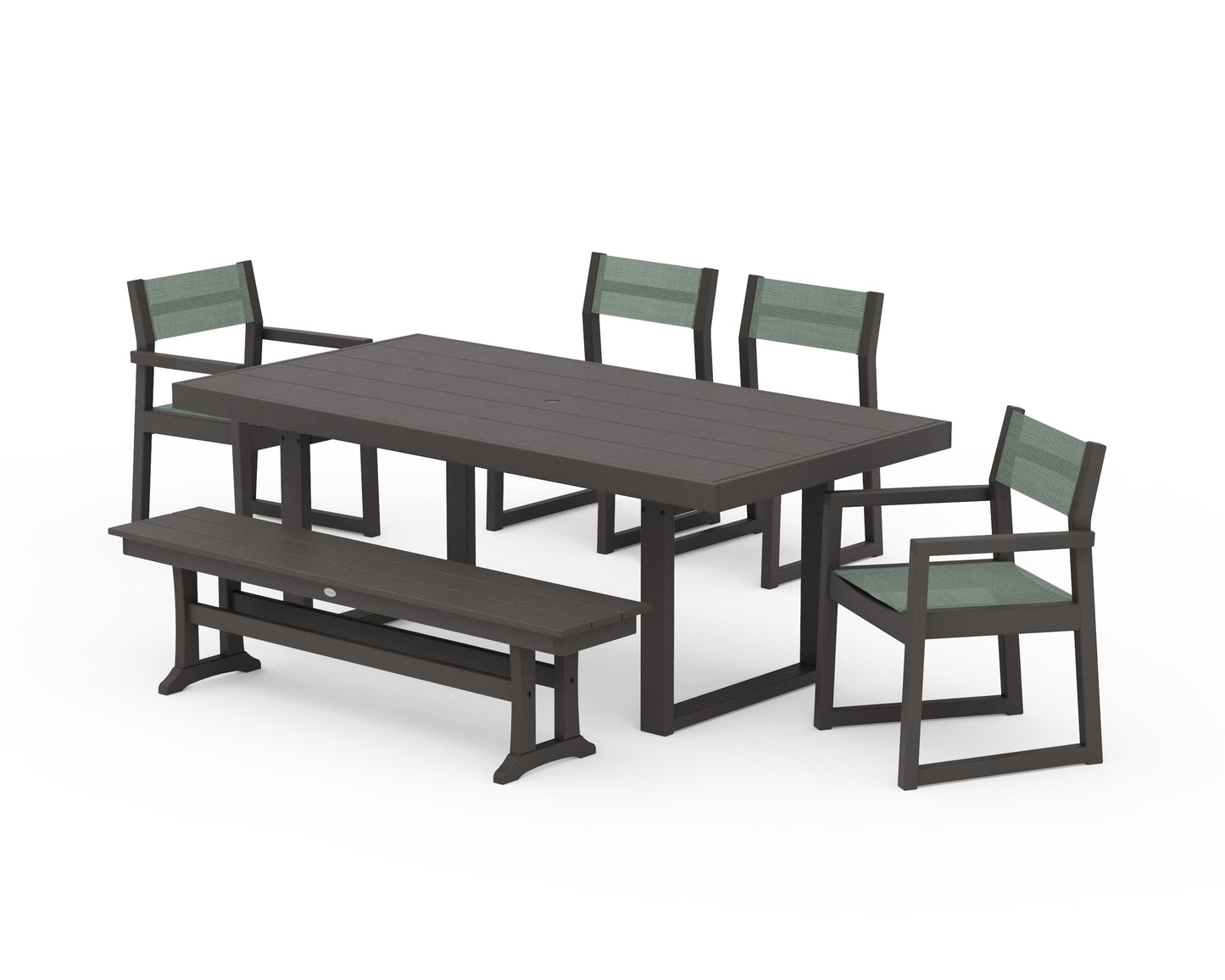 EDGE Sling 6-Piece Dining Set with Bench
