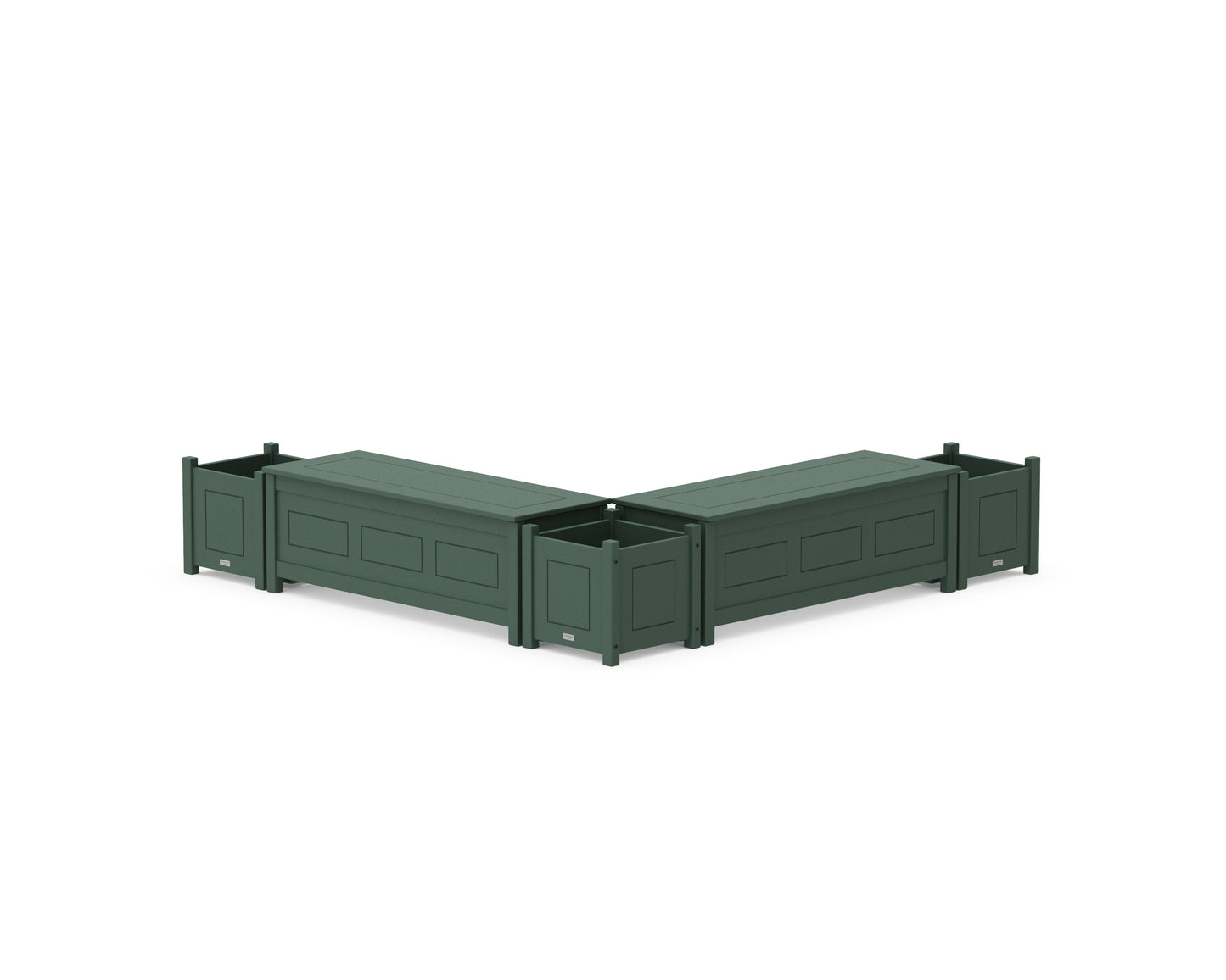 48" Country Living L- Shaped Planter Storage Bench Corner Set