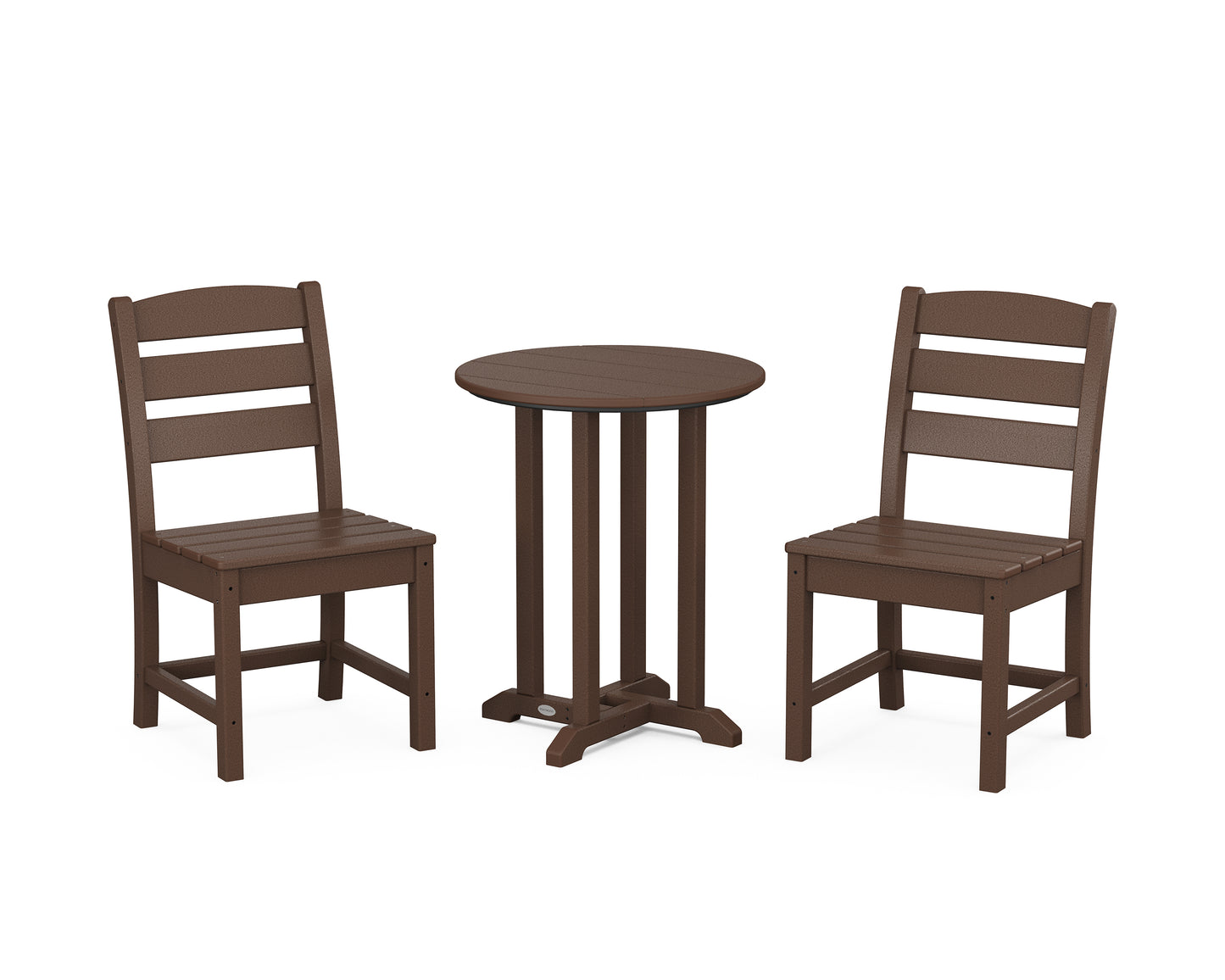 Lakeside Side Chair 3-Piece Round Dining Set