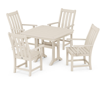 Vineyard 5-Piece Dining Set with Trestle Legs